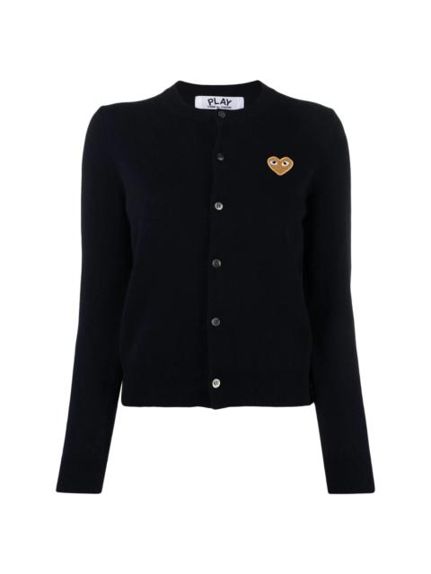 Comme des Garçons PLAY embroidered heart wool-knit cardigan