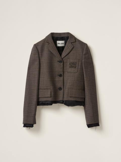 Single-breasted Prince of Wales check jacket