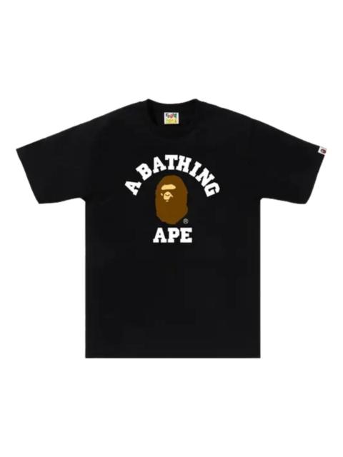 A BATHING APE® A Bathing Ape College T-Shirt 'Black' 1M30110001-BLACK
