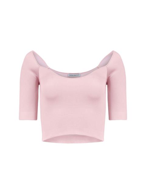 sweetheart neck knit top
