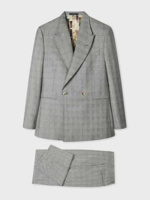 Paul Smith Grey Check Wool Double-Breasted Suit