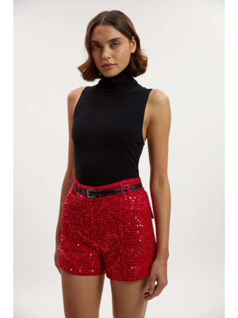 KAREN MILLEN Sequin Tweed Tailored Shorts