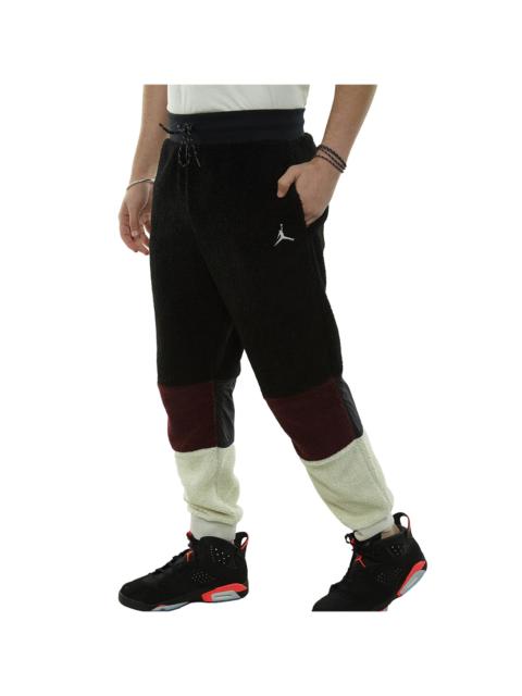 Jordan Air Jordan Sportswear Sherpa Pant "BLACK / BURGUNDY CRUSH / LIGHT BON" BQ6955 010