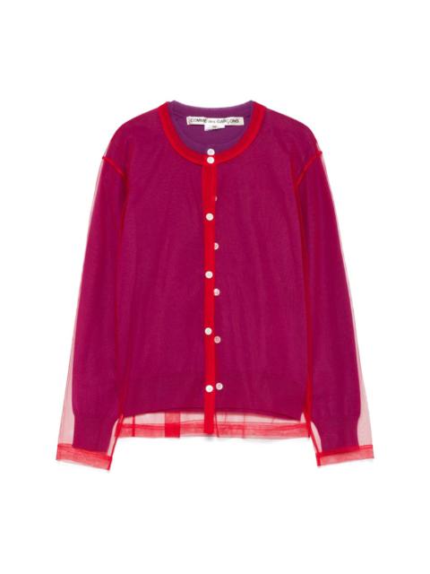 Comme Des Garçons overlay-mesh cardigan