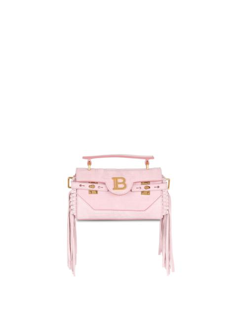 Balmain Suede B-Buzz 19 baguette bag with fringe
