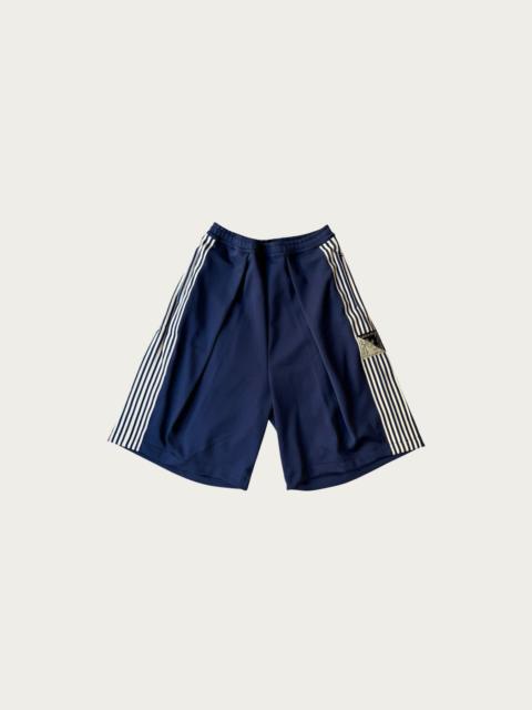 Kapital Smooth Jersey KOME-KOME Track Jorts (BannerStripe) - Navy