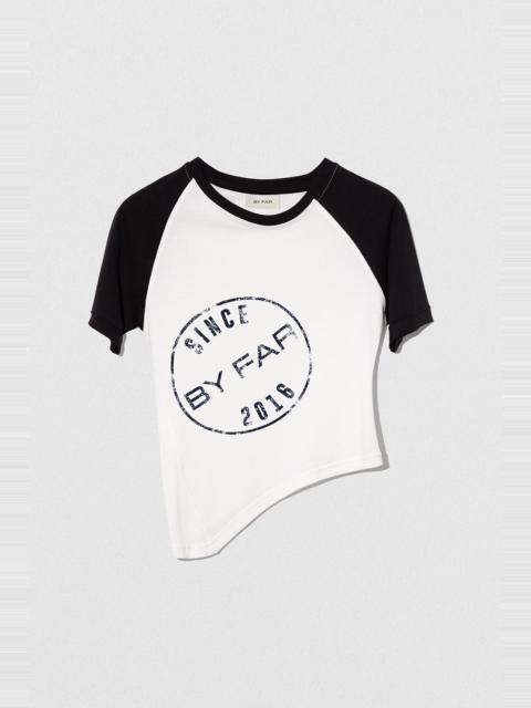 BY FAR RASCAL BABY T T-SHIRT BLACK-OFF WHITE LYOCELL BLEND