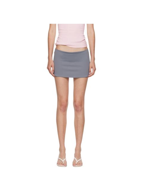 GUIZIO 회색 마이크로 스트레치 Miniskirt