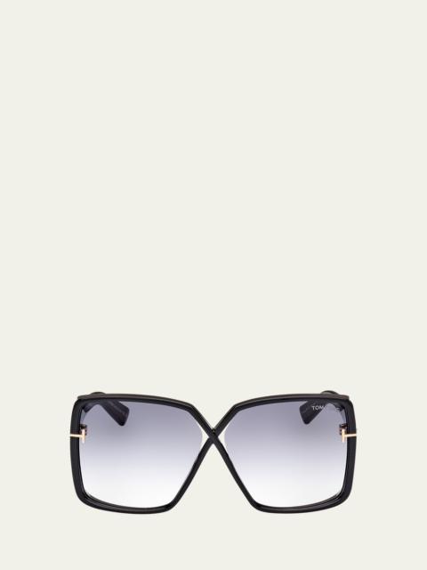 Yvonne Acetate Butterfly Sunglasses