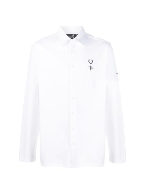 Fred Perry embroidered-logo cotton shirt