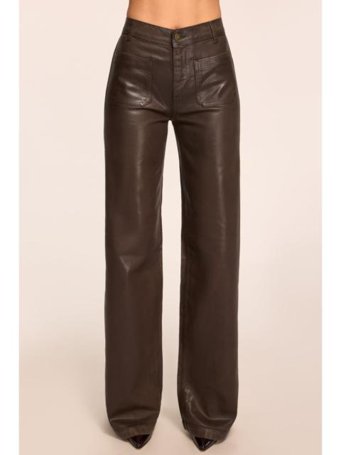RAMY BROOK Cleo Coated Wide Leg Jean | HERITAGE BROWN