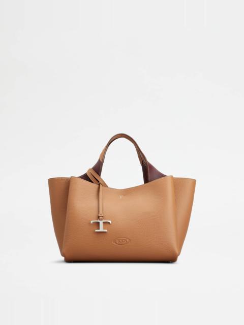 Tod's BAG IN LEATHER MINI - BROWN, BURGUNDY