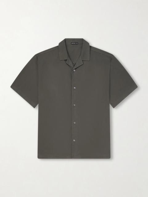 JAMES PERSE Camp-Collar Cotton-Blend Poplin Shirt