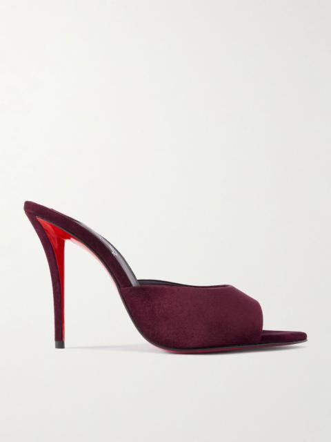 Christian Louboutin Miss Z 100 suede mules Dark purple