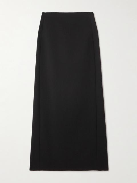 WARDROBE.NYC Grain De Poudre Wool Maxi Skirt