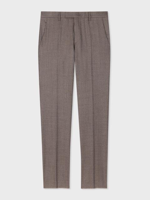 Paul Smith Brown Multi Gingham Wool-Twill Trousers