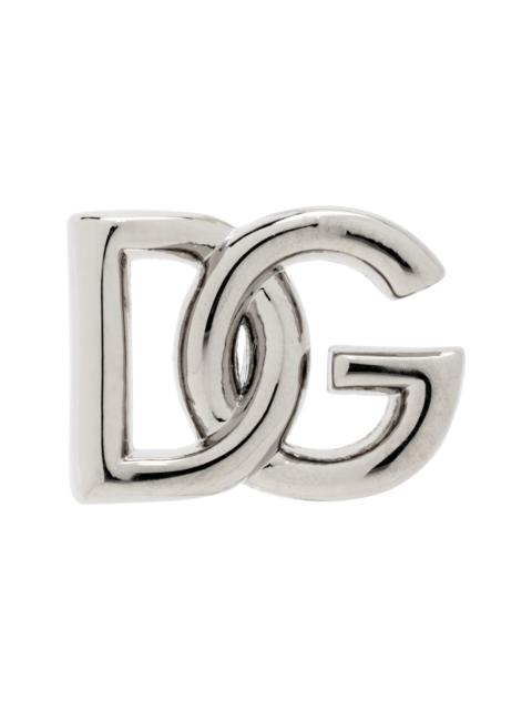 Dolce & Gabbana Silver 'DG' Logo Single Earring