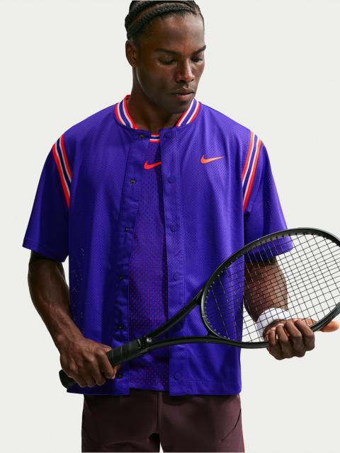 Nike NikeCourt Slam Men's Dri-FIT Button-Up Tennis Top