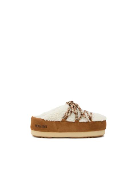MOON BOOT EVX shearling lace-up mules