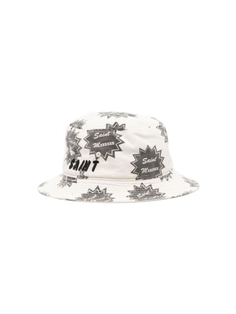 SAINT M×××××× logo-print cotton bucket hat