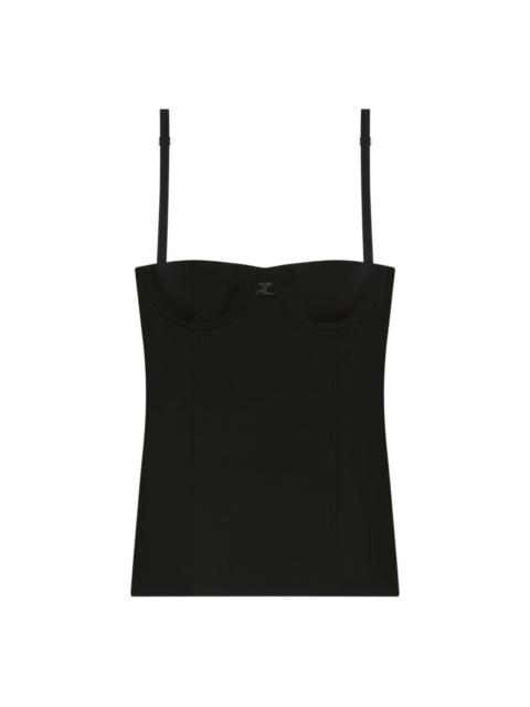 spaghetti-strap bustier top