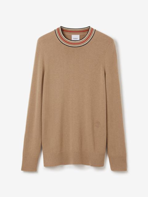 Burberry Stripe Detail Cashmere Sweater