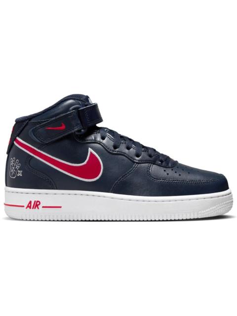 Nike Air Force 1 '07 Mid Obsidian University Red White Wolf Grey (Women's)