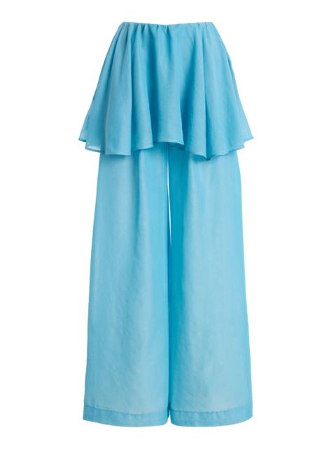 MARRAKSHI LIFE Exclusive La Isla The Cotton Peplum Pants blue