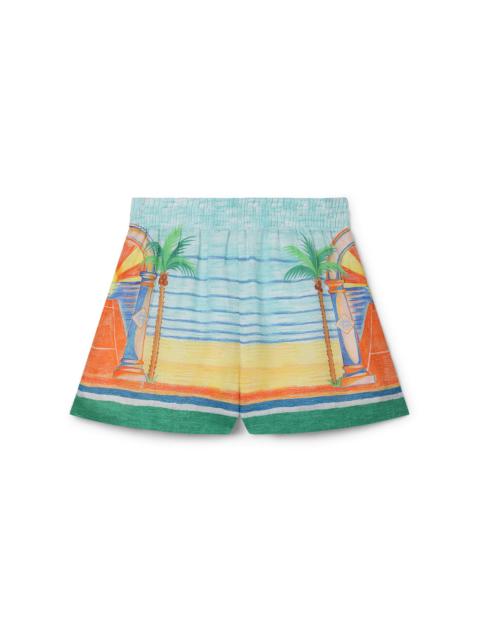 CASABLANCA Day of Victory Linen Shorts