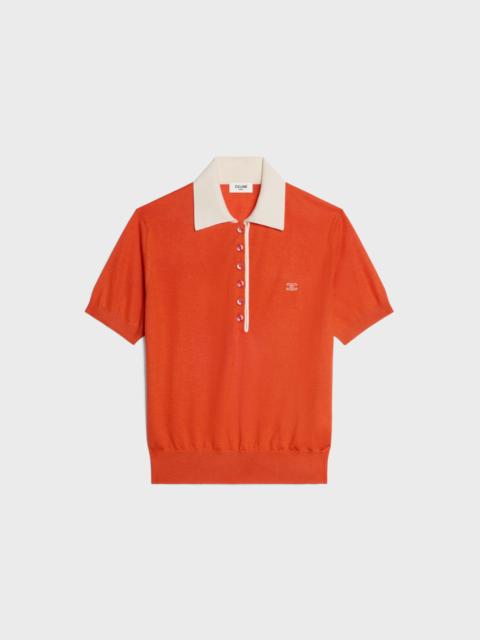 CELINE polo sweater IN fine cashmere silk