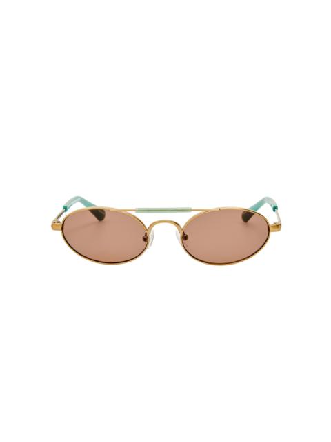 Dries Van Noten Aviator-Frame Metal Sunglasses