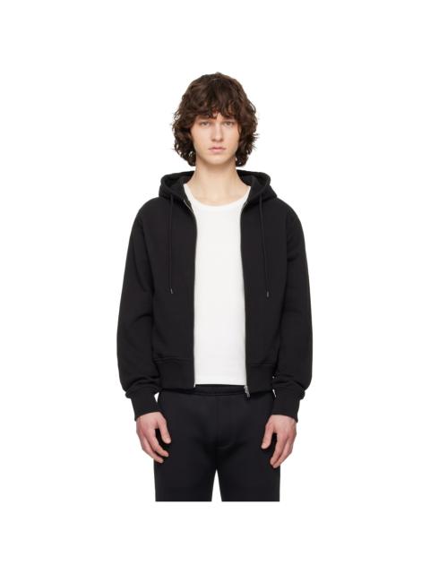 entire studios Black Slim Zip Up Hoodie