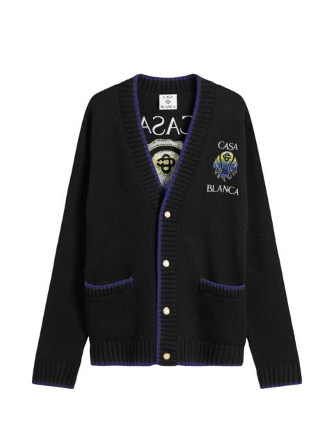 CASABLANCA Flaming Tennis Ball cardigan