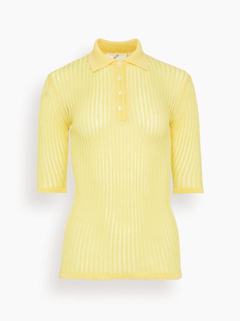 BITE Studios Cotton Net Rib Top in Daffodil