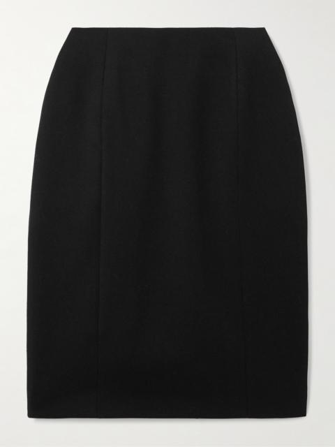 BALENCIAGA Hourglass Grain De Poudre Wool Midi Skirt