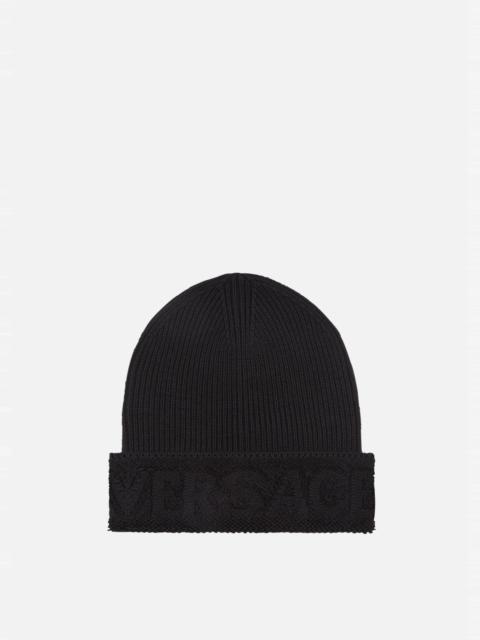 VERSACE Logo Knit Beanie