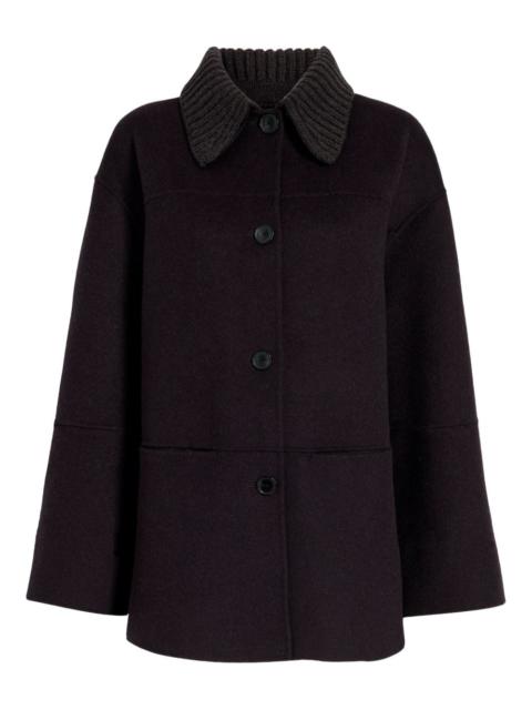 Proenza Schouler Lisa knitted-collar coat