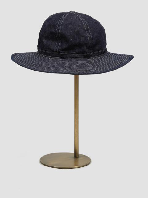 Nigel Cabourn Deck Hat In Indigo Denim