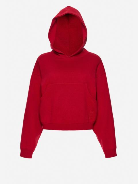 MAGDA BUTRYM Cashmere and cotton hoodie in red