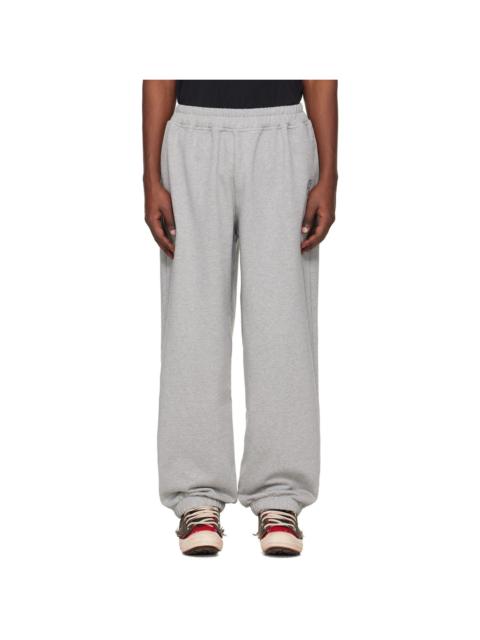 VETEMENTS Gray Biker Cross Logo Sweatpants