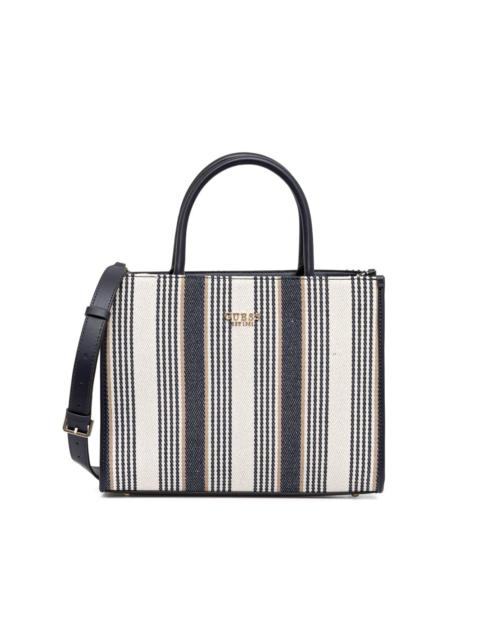 GUESS USA Nicolette striped top-zip tote bag