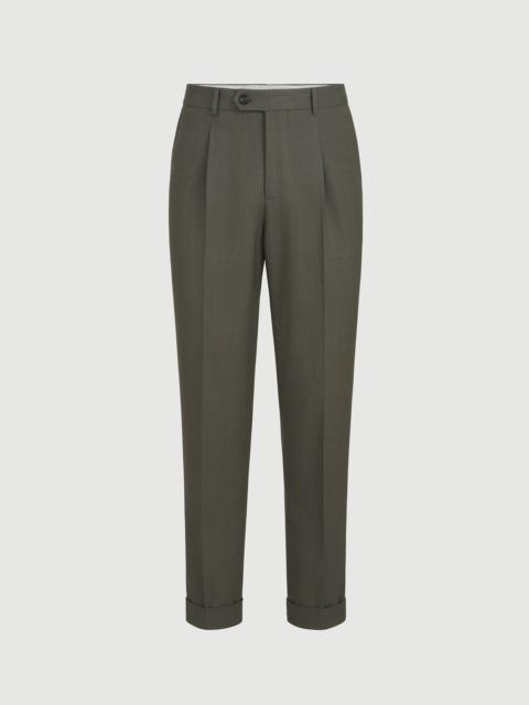 Brunello Cucinelli Virgin wool canvas trousers with pleat