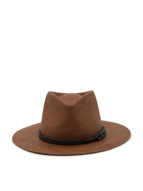 Brunello Cucinelli brown fedora hat