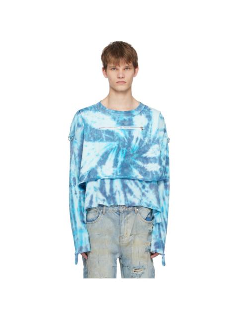 WHO DECIDES WAR Blue Layered Sweatshirt