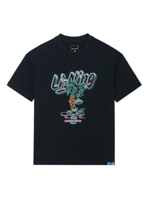 Li-Ning x Steven Harrington Graphic T-shirt 'Black' AHSSC47-1