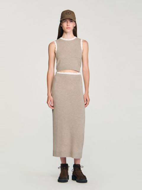 Sandro HIGH-NECK KNIT SWEATER