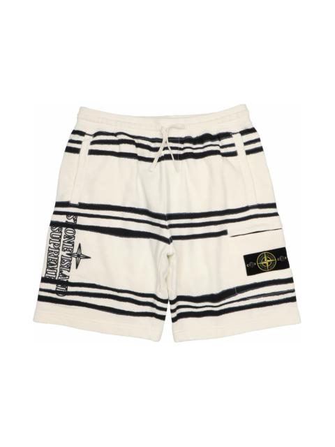 Supreme Supreme Stone Island Warp Stripe Sweatshort White