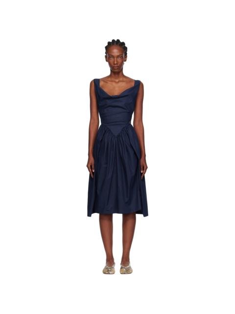 Vivienne Westwood Navy Sunday Midi Dress