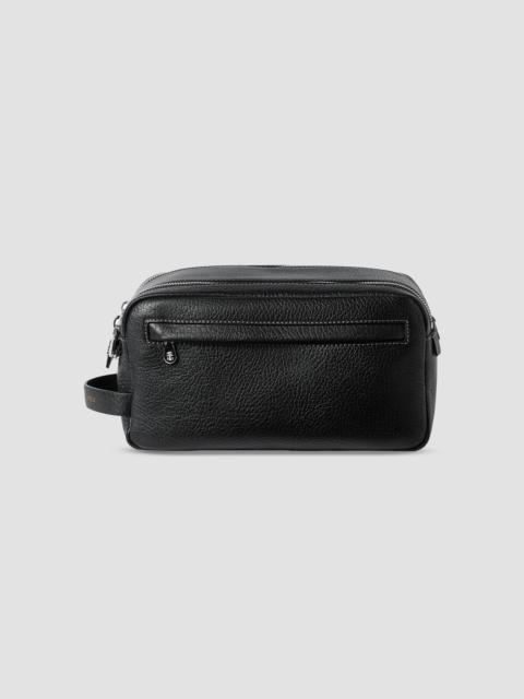 Brunello Cucinelli Grained Calfskin Beauty Case with Double Zipper - Black