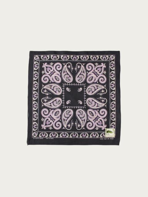 Kapital Fastcolor Selvedge Bandanna (SAMBO Paisely) 15x15 - Black